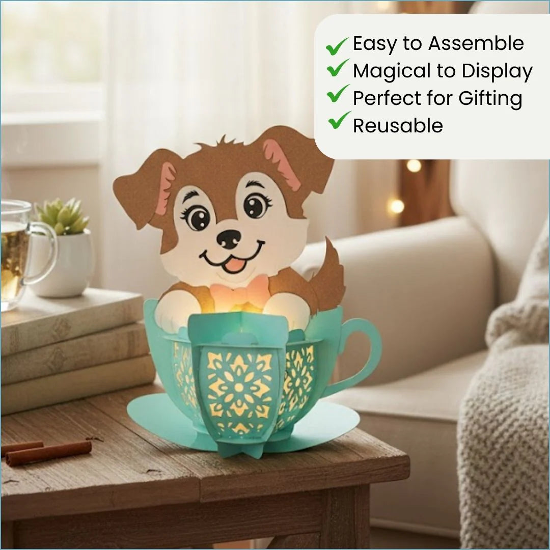 CrafTreat - DIY Paper Lanterns - Pup in a Cup