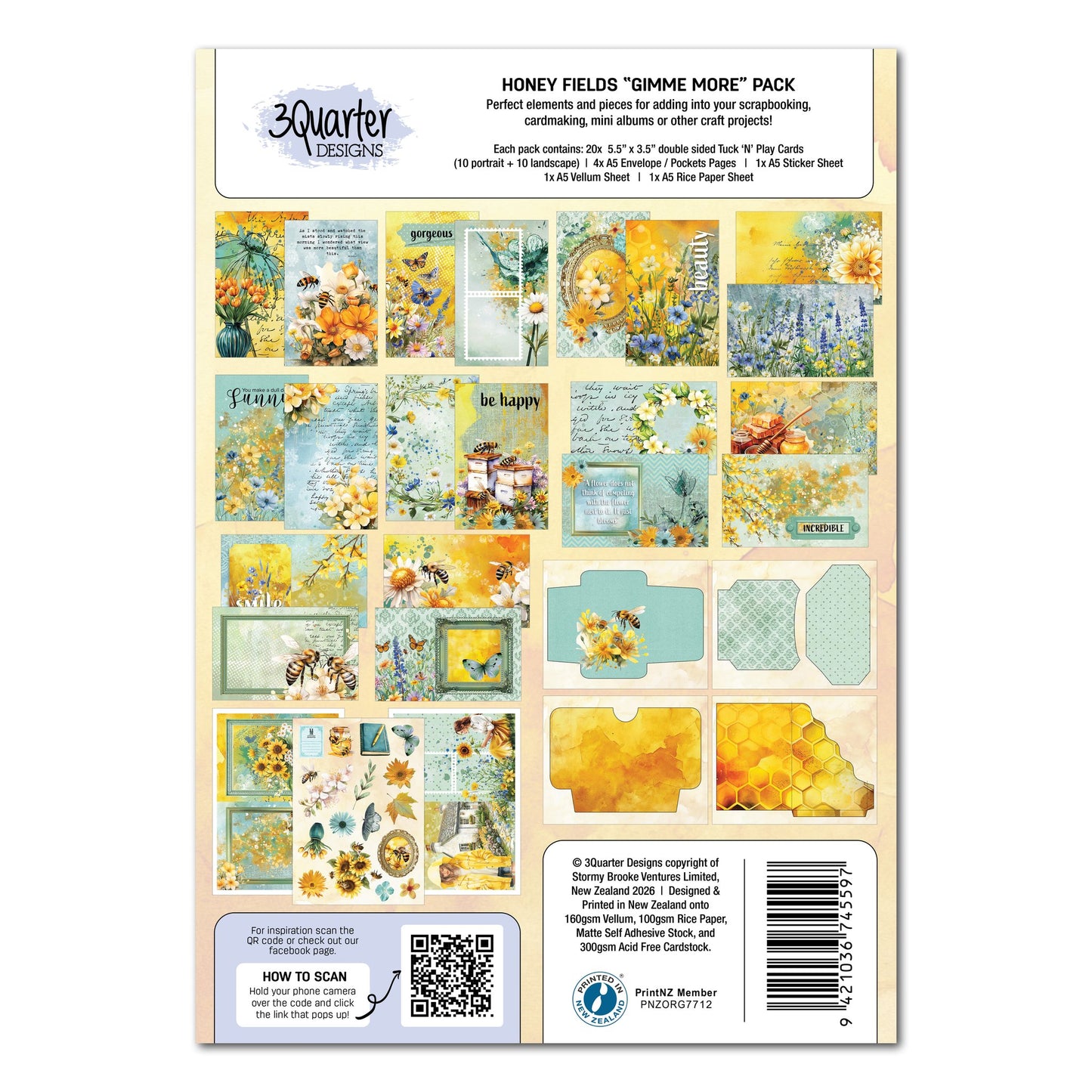 3Quarter Designs - Gimme More - Honey Fields