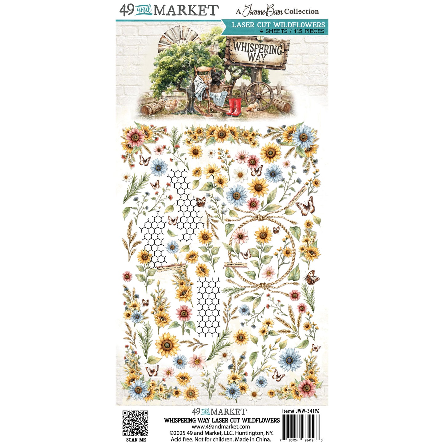 49 And Market - Whispering Way - Laser Cut Wildflowers