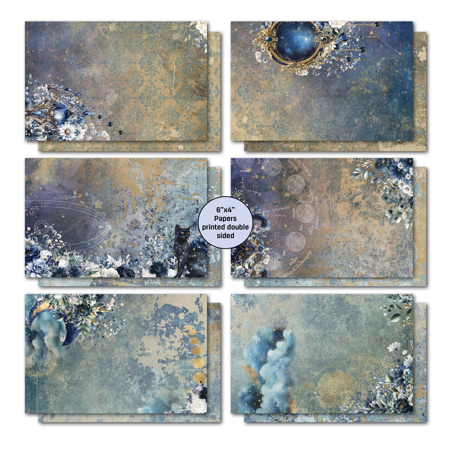 3Quarter Designs - 6x4 Card Making Pack - Lunar Horoscopes