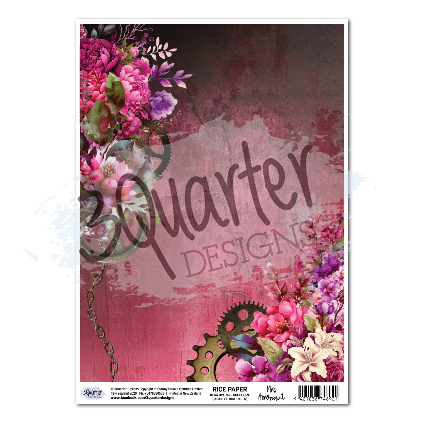 3Quarter Designs - Mrs Aeronaut - Rice Paper (1/sheet)