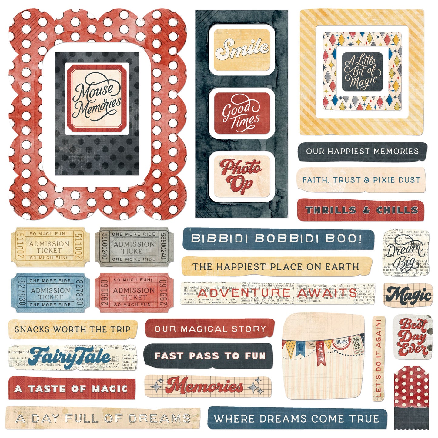 49 and Market - Mouse & Co. - Chipboard Set