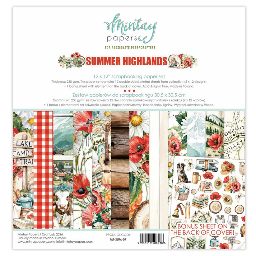 Mintay - Summer Highlands - 12x12 Paper Pack