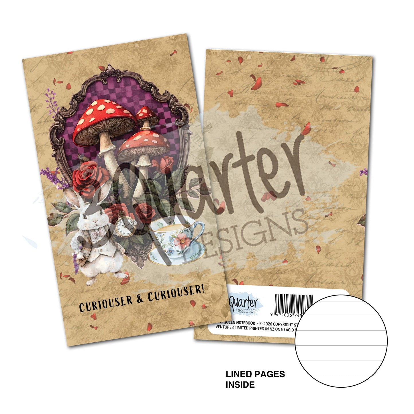 3Quarter Designs - Mini Notebook - Red Queen