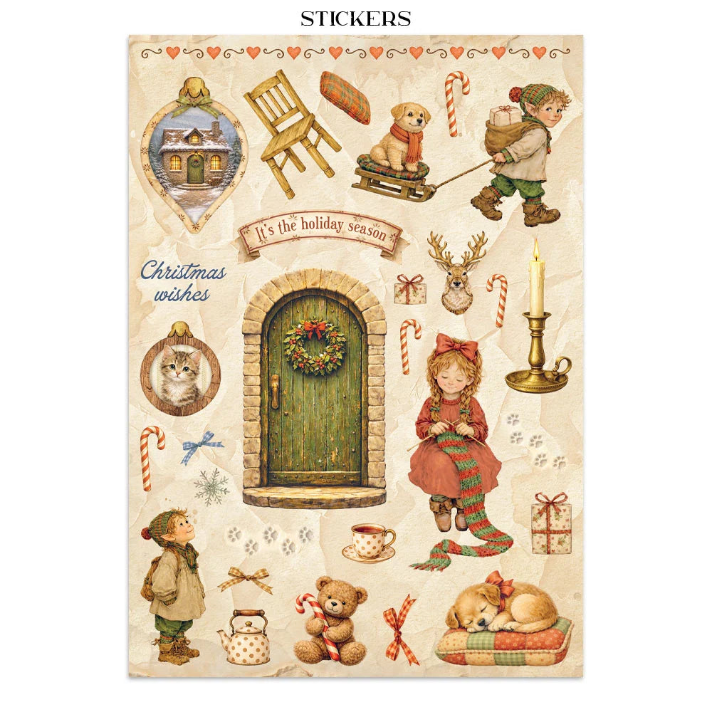 Stamperia - Printed Art Junk Journal: Stickers, Cut-Outs, Backgrounds For Art And Craft - Silent Night