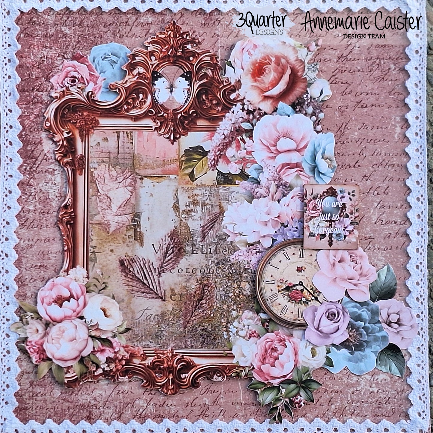 3Quarter Designs - 12x12 Scrapbook kit- Share Positivi-tea - By Annemarie