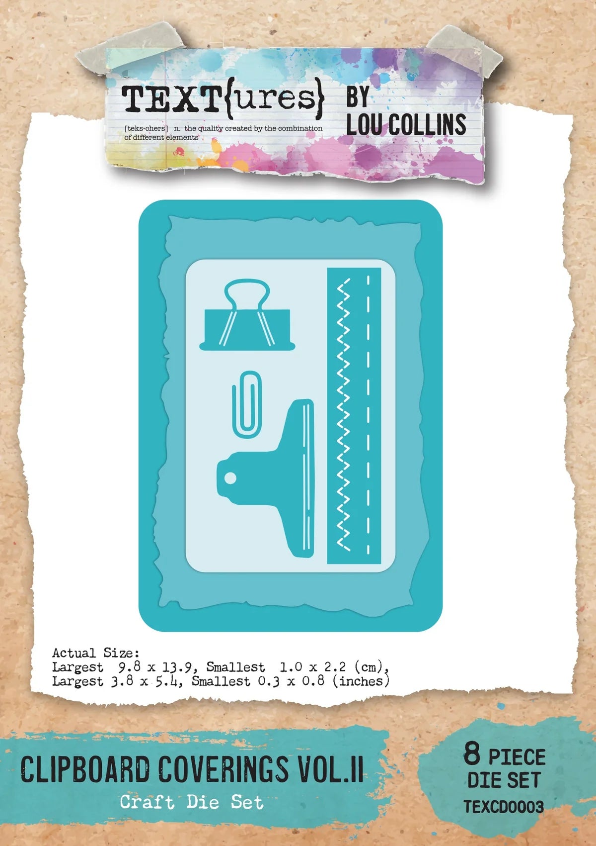 Arden Creative Studio - TEXT{ures} Clipboard Coverings Vol.II Craft Die Set