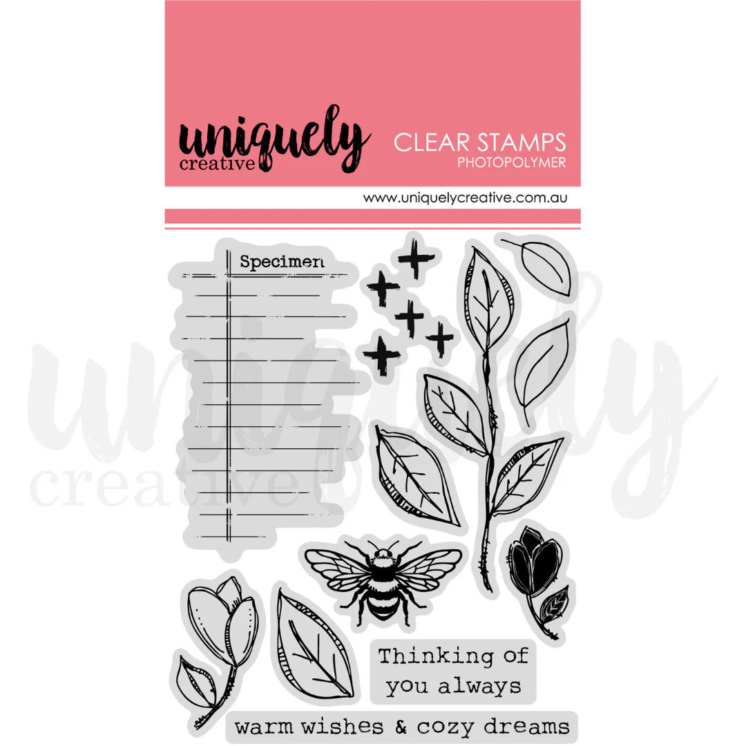 Uniquely Creative - Botanical Art Journal Photopolymer Stamp - Advent 2025
