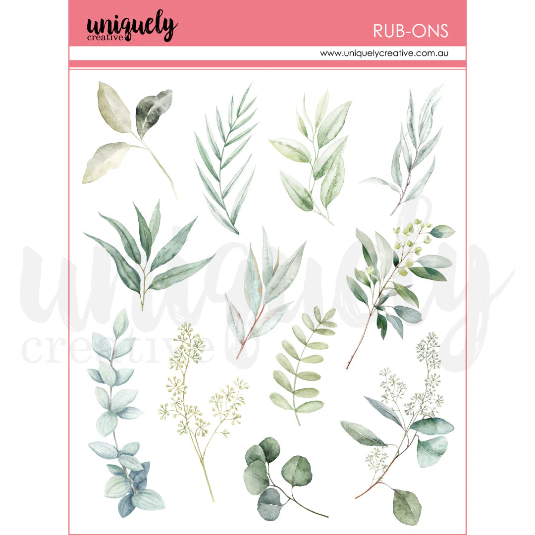 Uniquely Creative - Boho Botanicals Rub-Ons (Bohemian Escape)