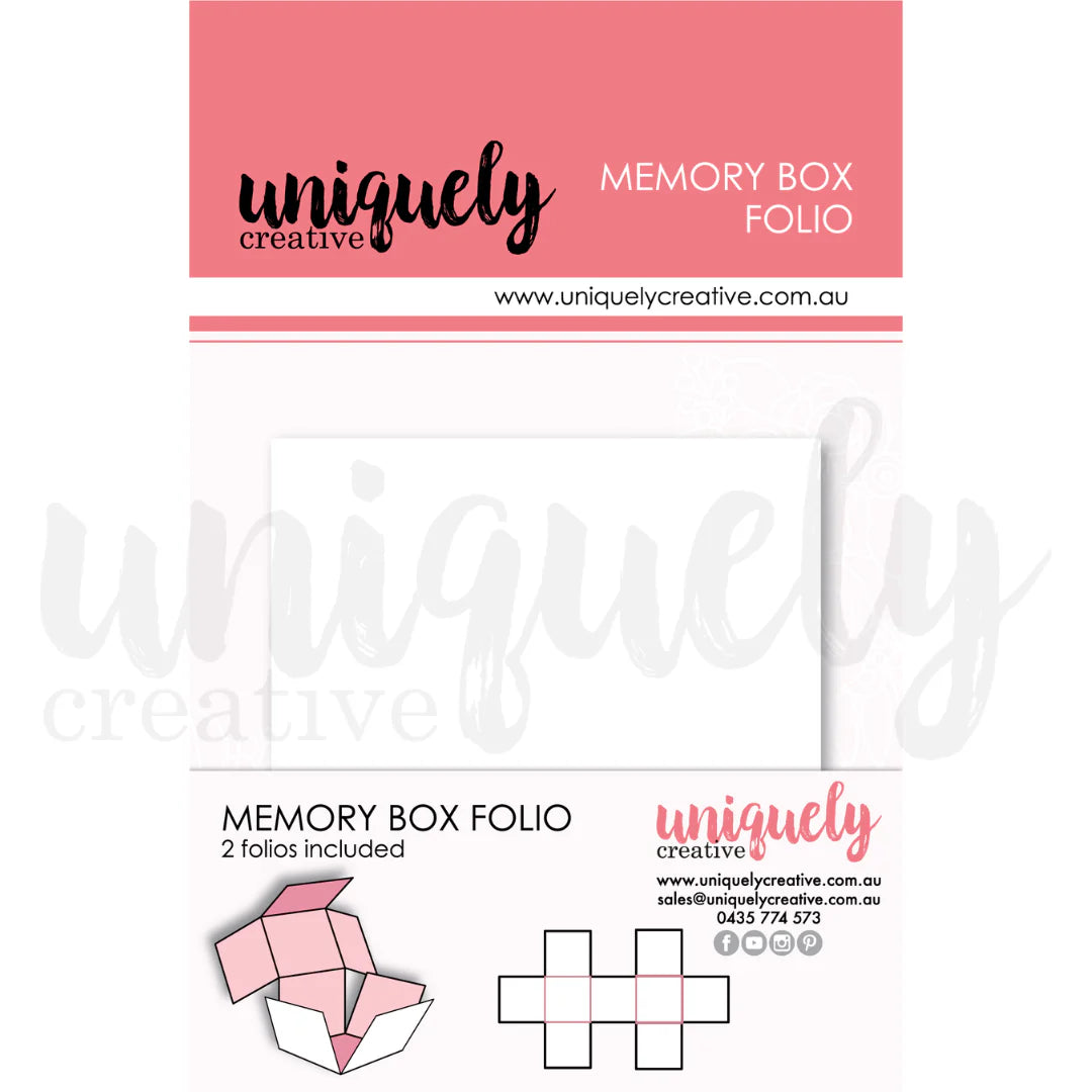 Uniquely Creative - Memory Box Folio (2 pack) - White