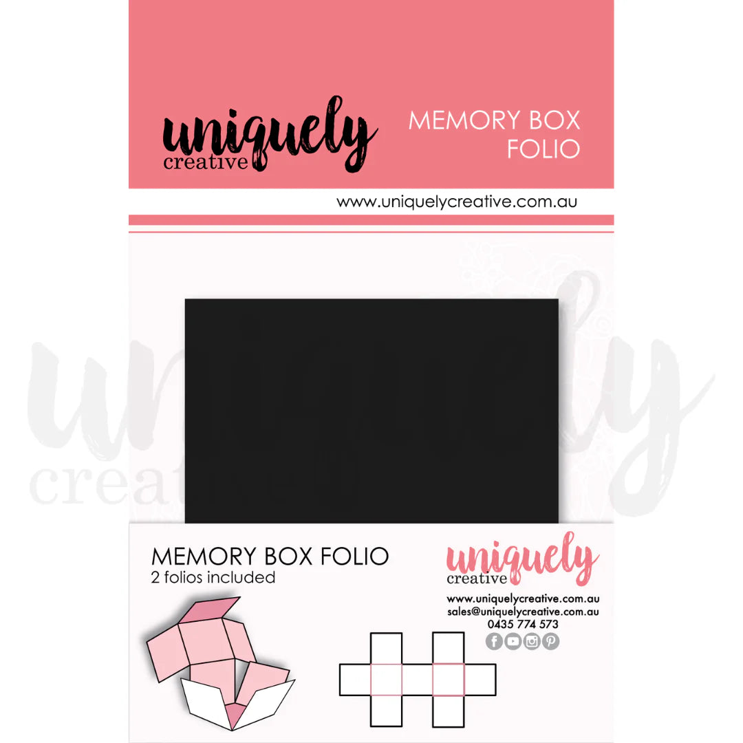 Uniquely Creative - Memory Box Folio (2/pack) - Black