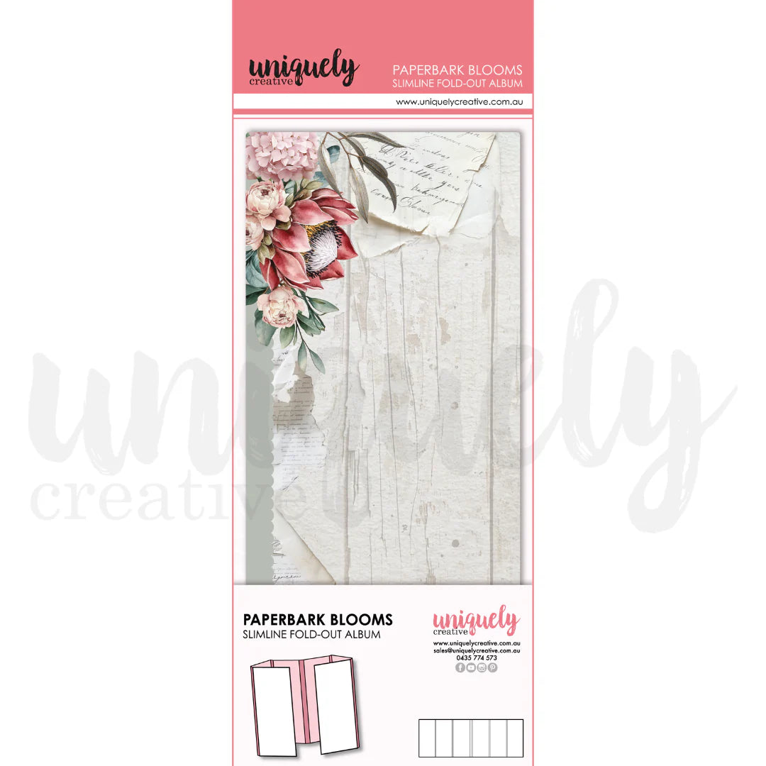 Uniquely Creative - Paperbark Blooms Slimline Fold-Out Album