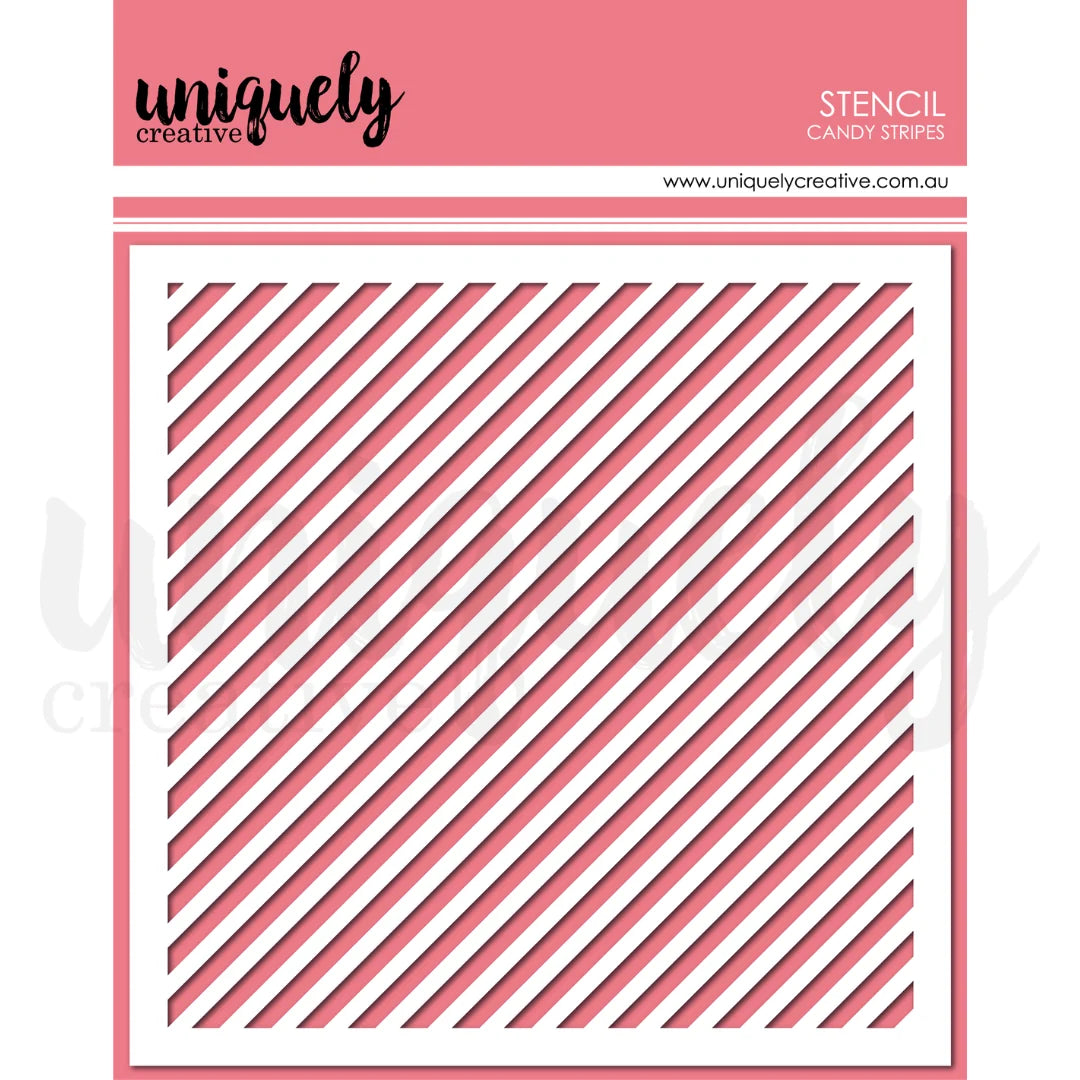 Uniquely Creative - Candy Stripes Stencil (Oct 26)