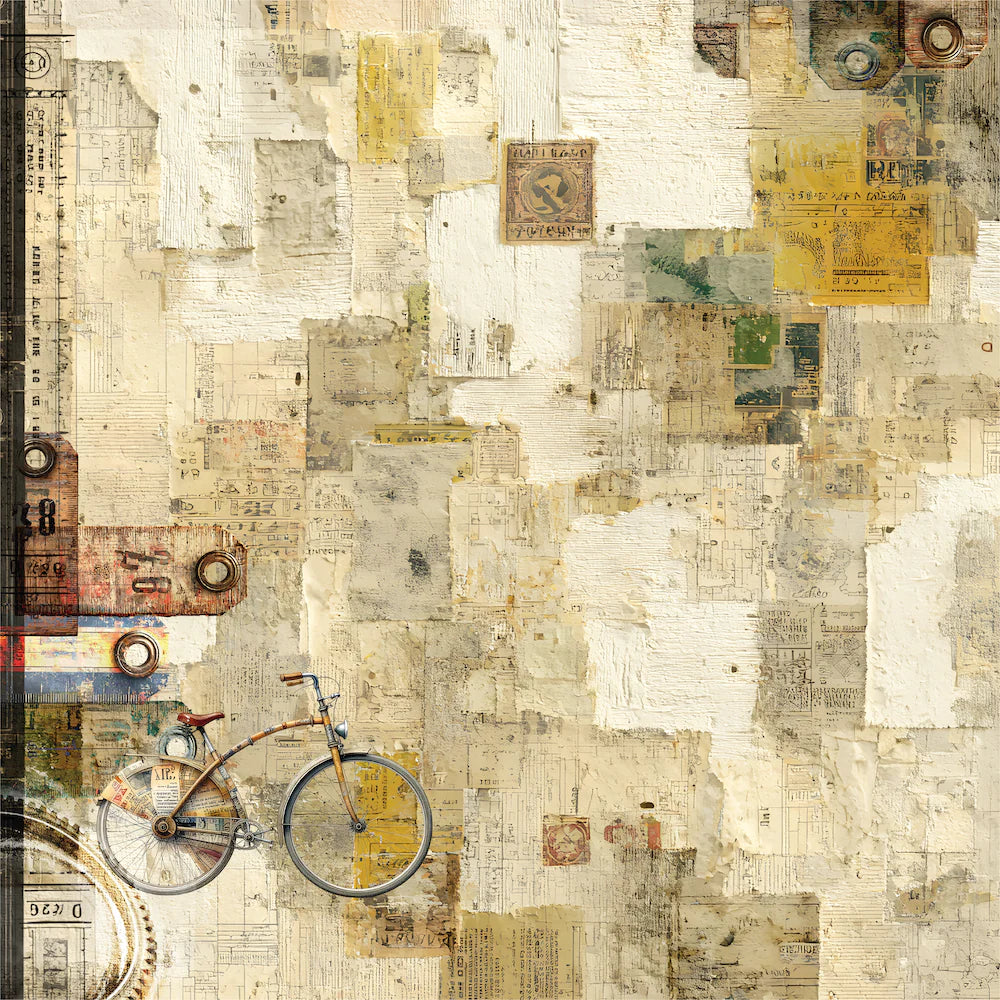 Uniquely Creative - Wings & Wheels - 12x12 Ride On Paper (1/sheet) (Aug 26)