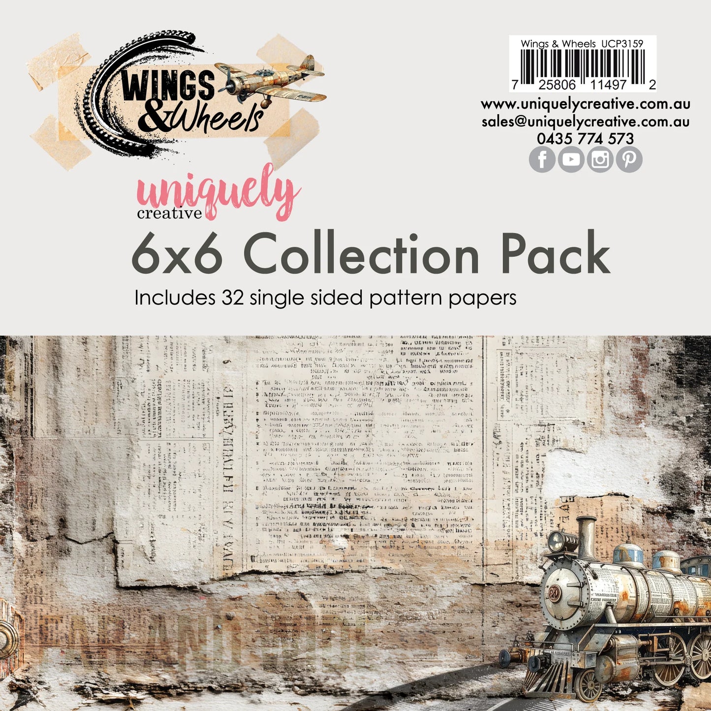 Uniquely Creative - 6x6 - Wings & Wheels (Aug 26)