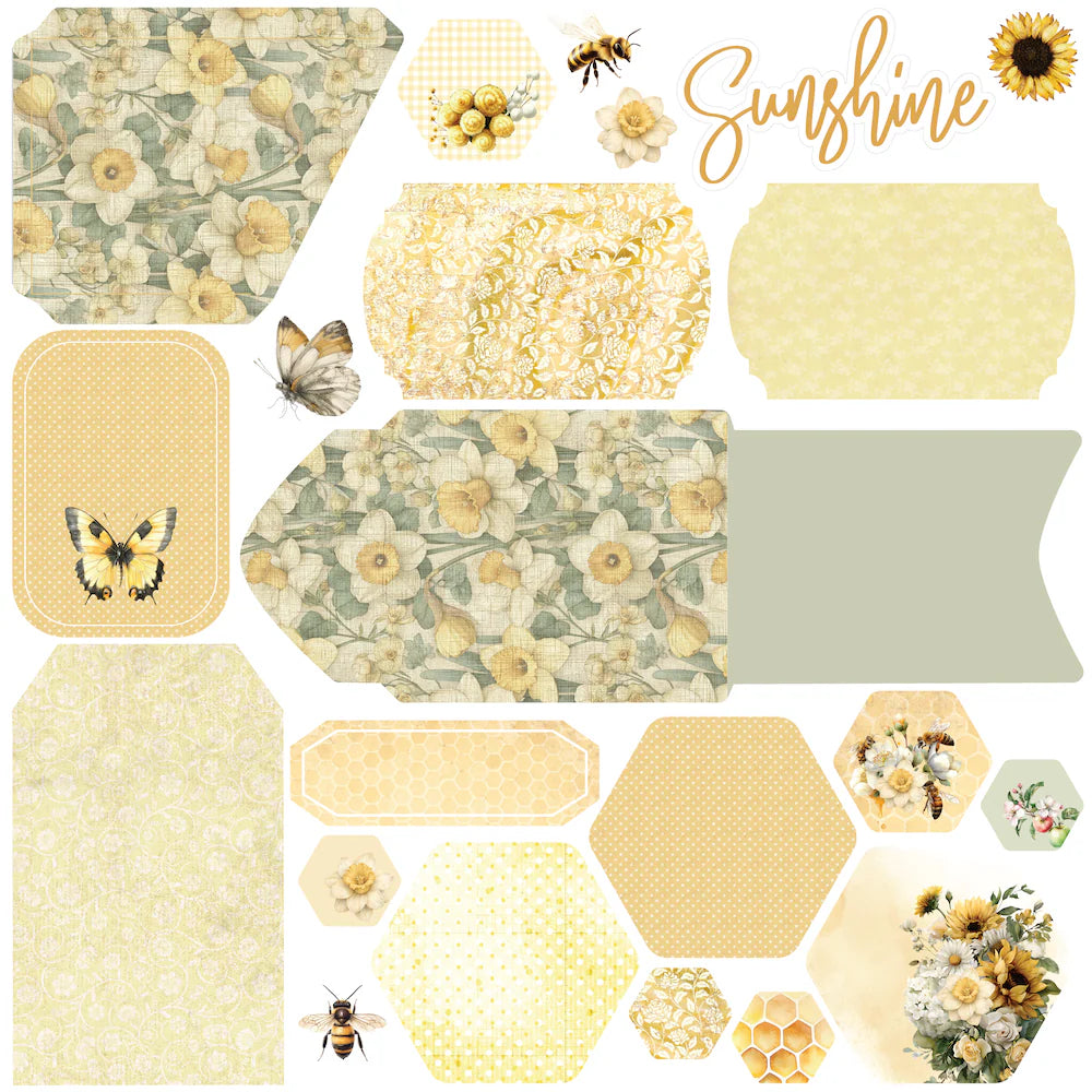 Uniquely Creative - Sweet as Honey - 12x12 Picked Flowers Paper (1/sheet)
