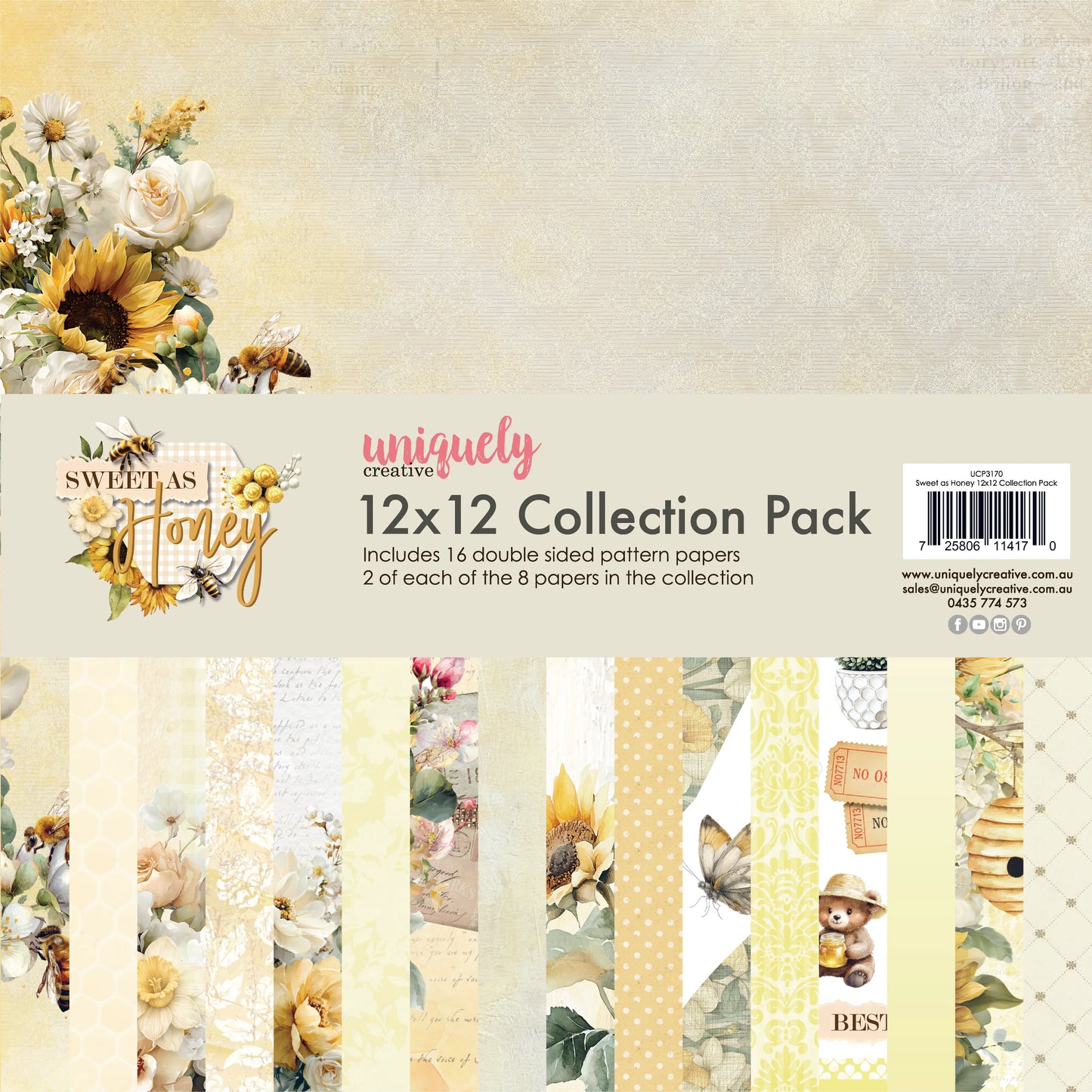 Uniquely Creative - 12x12 Collection Pack - Sweet as Honey