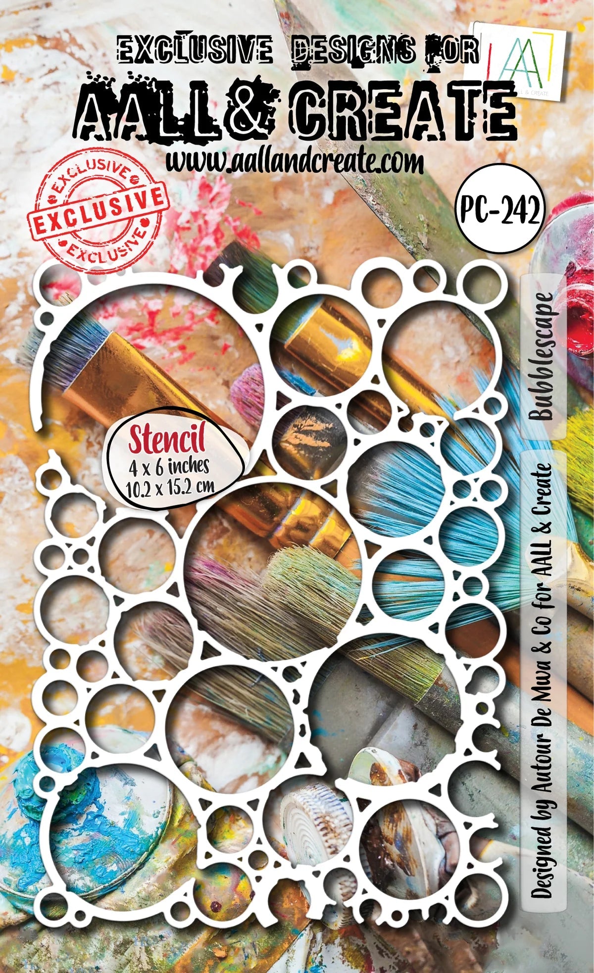AALL & Create - 4"x6" Stencil - Bubblescape - The Crafty Kiwi