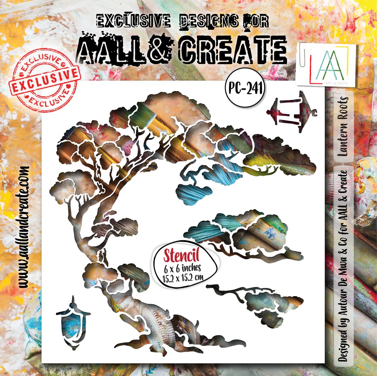 AALL & Create - 6"x6" Stencil - Lantern Roots - The Crafty Kiwi