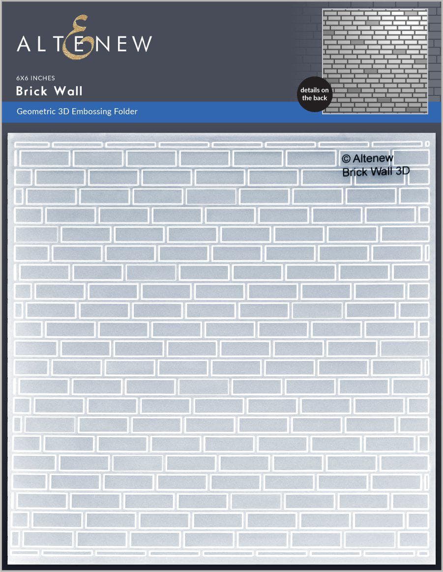 Altenew - 3D Embossing Folder - Brick Wall - The Crafty Kiwi