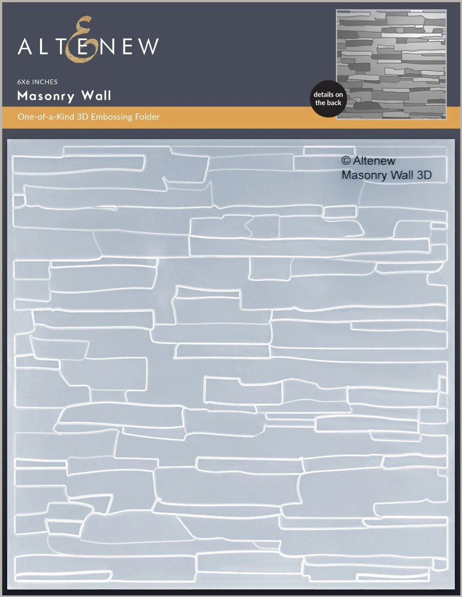 Altenew - 3D Embossing Folder - Masonry Wall - The Crafty Kiwi