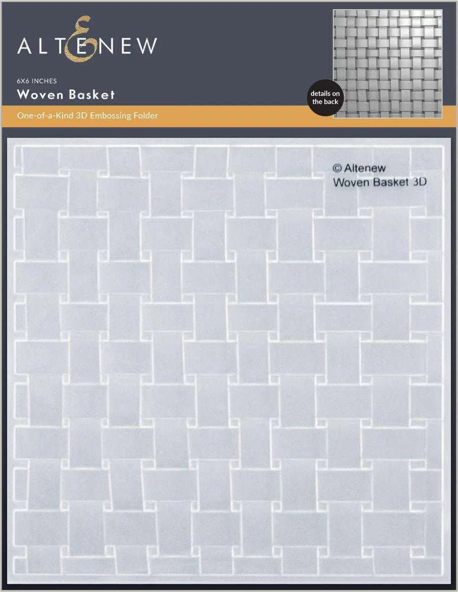 Altenew - 3D Embossing Folder - Woven Basket - The Crafty Kiwi