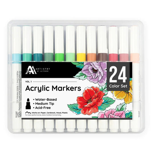 Altenew - Acrylic Marker 24 Color Set (Vol 1) - The Crafty Kiwi