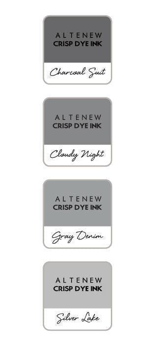 Altenew - Crisp Dye Mini Ink Cube Set - Gentleman's Gray - The Crafty Kiwi