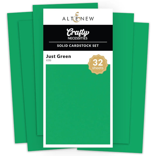 Altenew - Solid Cardstock Set - Just Green (32/sheets) - The Crafty Kiwi