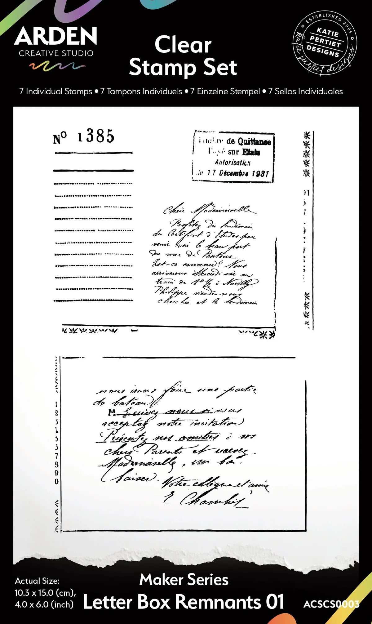 Arden Creative Studio - Hidden Creek - 4x6" Letterbox Remnants 01 Stamp Set - The Crafty Kiwi