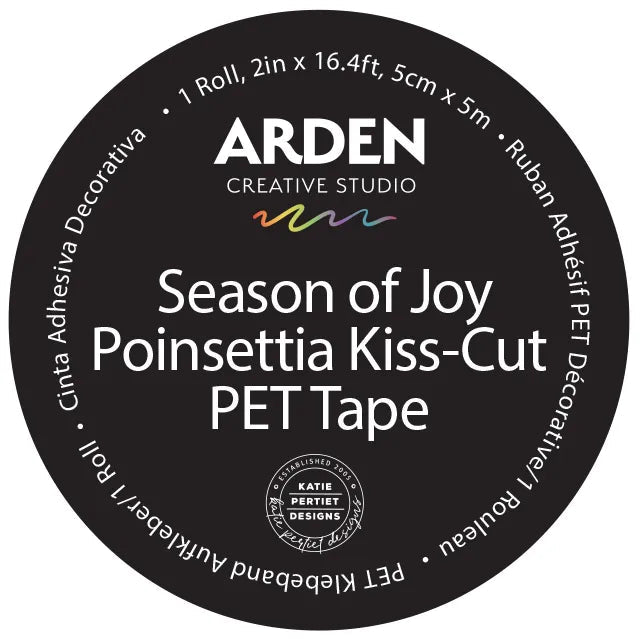 Arden Creative Studio - Season of Joy - Poinsettia – Kiss - cut Pet Tape - The Crafty Kiwi