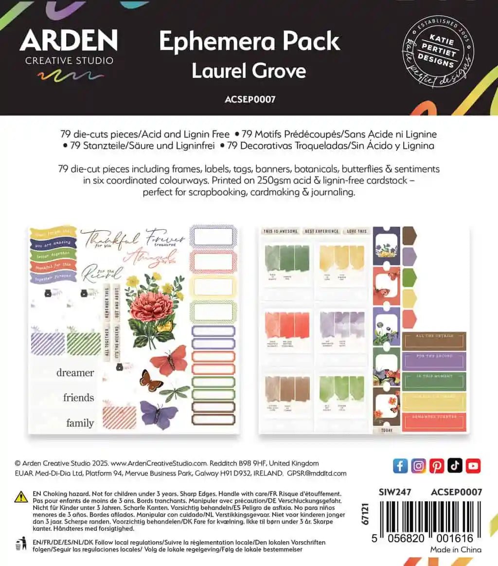 Arden - Laurel Grove - Ephemera Pack - The Crafty Kiwi