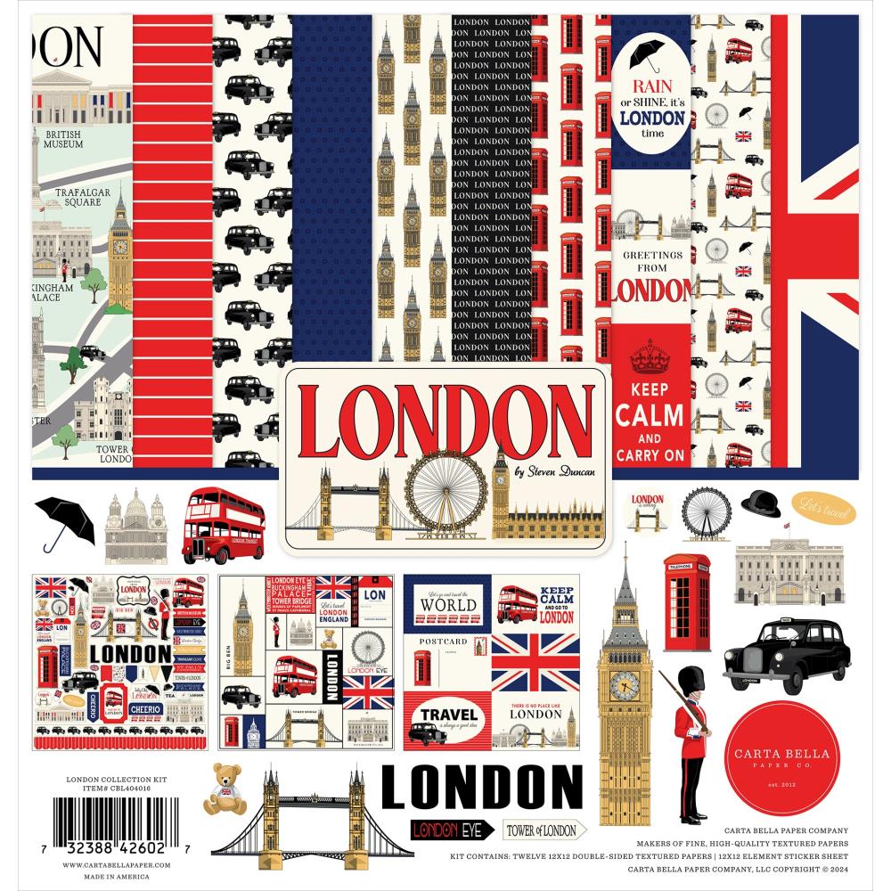 Carta Bella - London - 12x12 Bundle Pack - The Crafty Kiwi