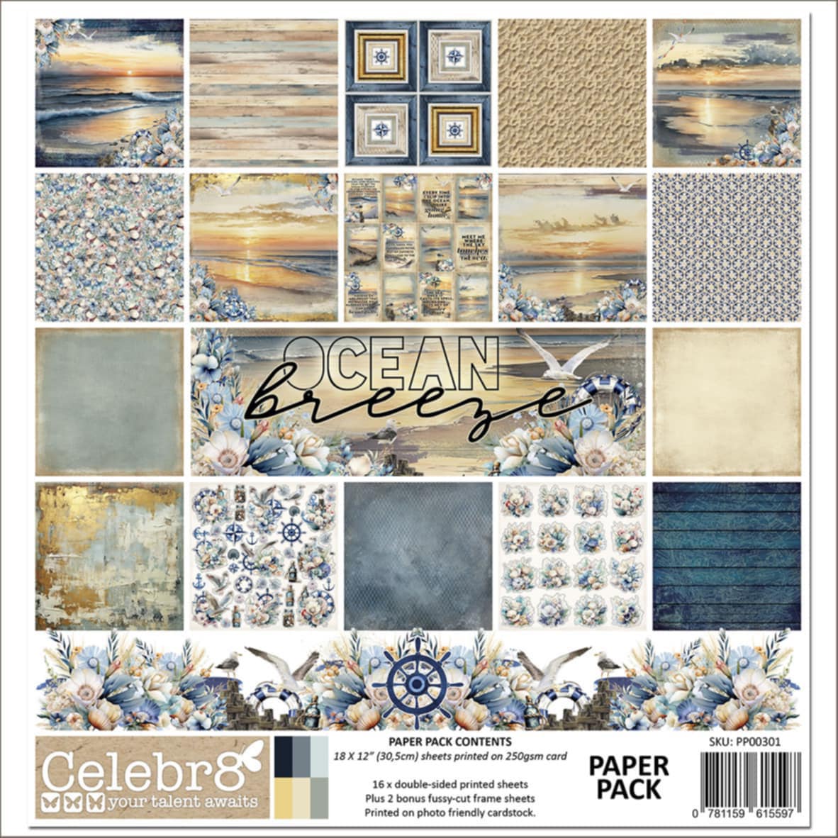 Celebr8 - Ocean Breeze Bulk Pack - The Crafty Kiwi