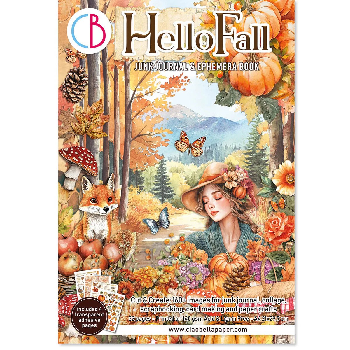 Ciao Bella - Junk Journal Ephemera Book - Hello Fall (A4 32/Pkg) - The Crafty Kiwi