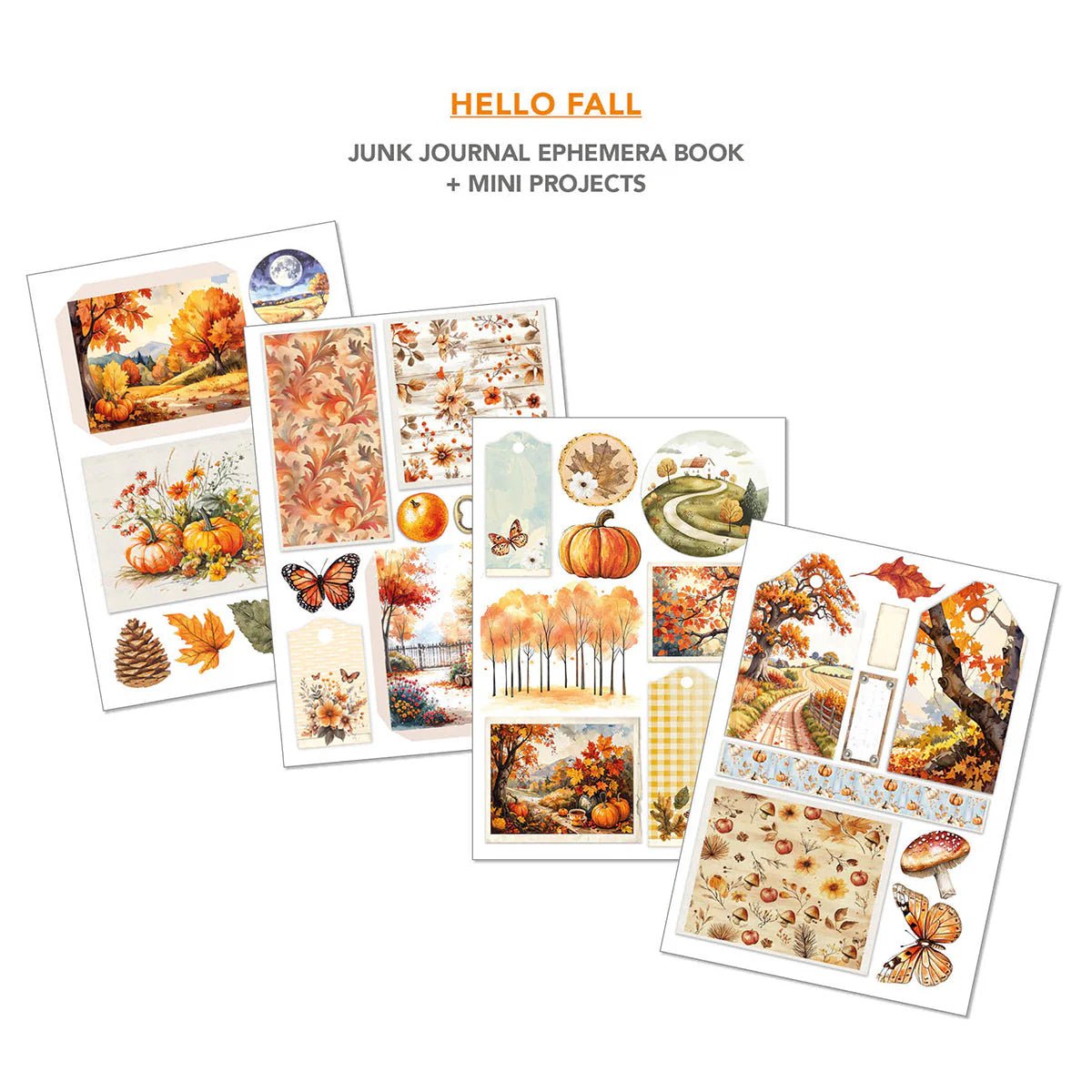 Ciao Bella - Junk Journal Ephemera Book - Hello Fall (A4 32/Pkg) - The Crafty Kiwi