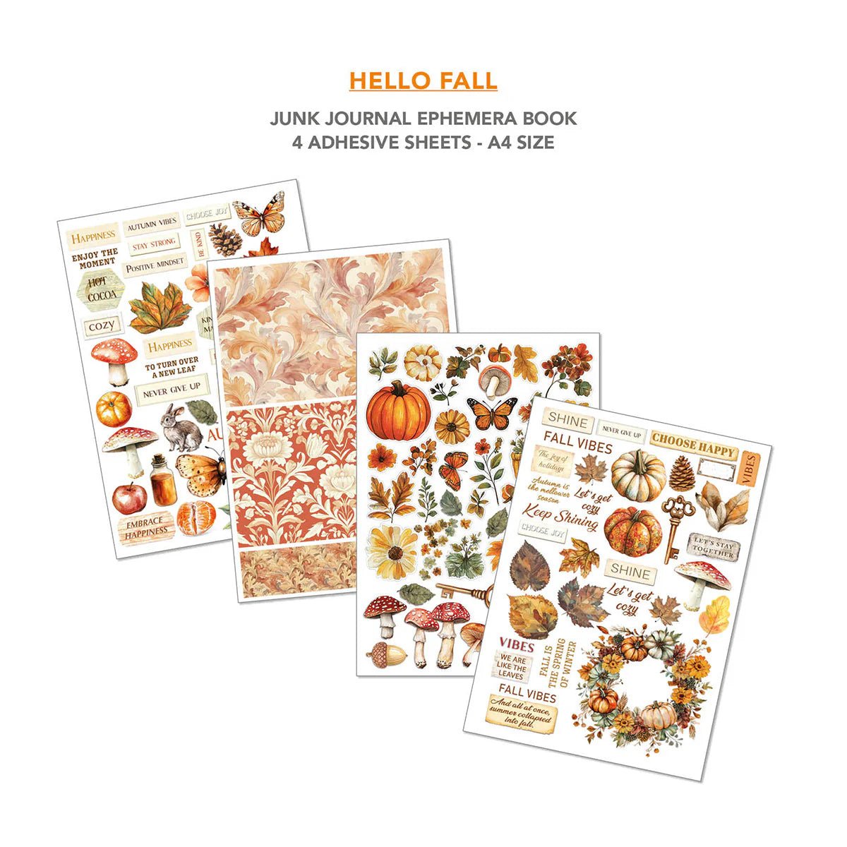 Ciao Bella - Junk Journal Ephemera Book - Hello Fall (A4 32/Pkg) - The Crafty Kiwi