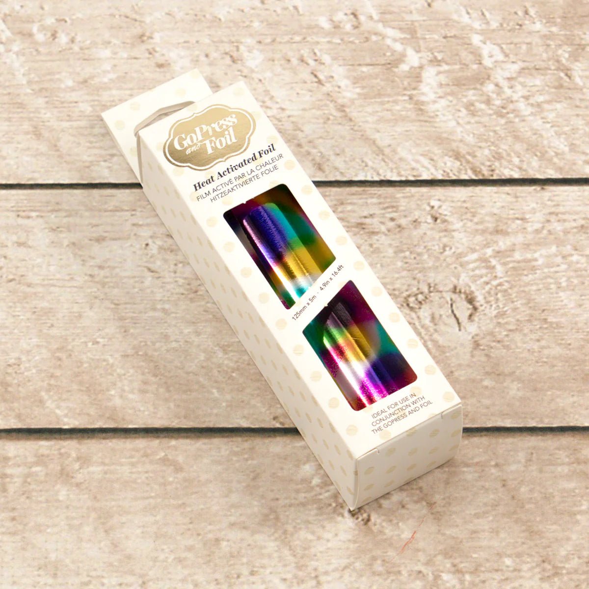 Couture Creations - Go Press & Foil - Heat Activated Foil (Rainbow Spots) - The Crafty Kiwi