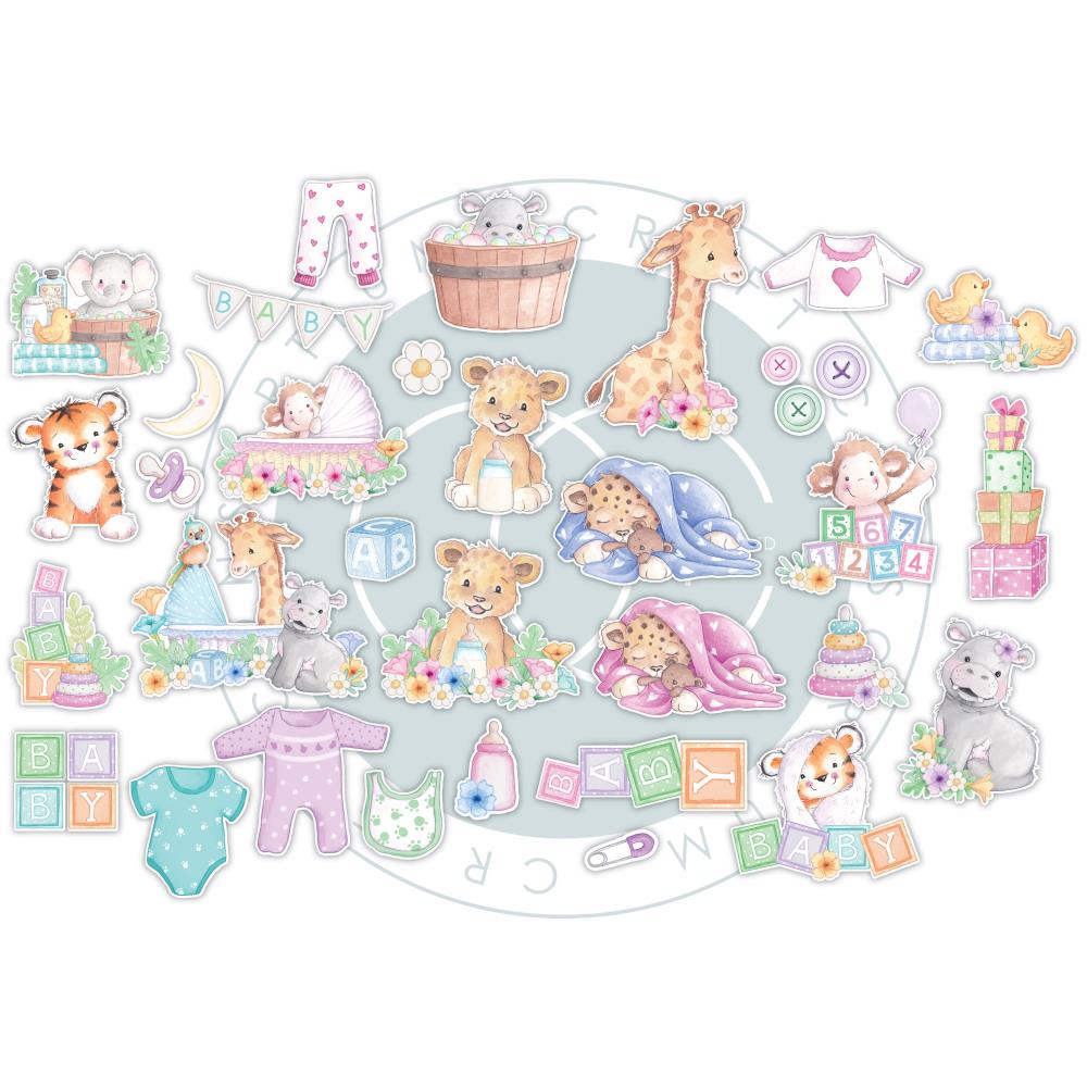 Craft Consortium - Little Ones - 12x12 Paper Pad with Die Cut Elements Bundle - The Crafty Kiwi