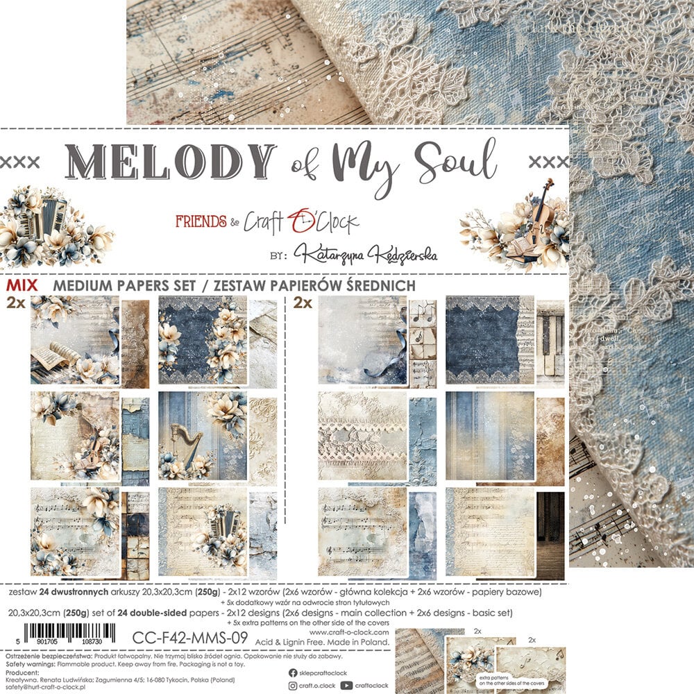 Craft O' Clock - Melody of My Soul - 8x8 Paper Collection