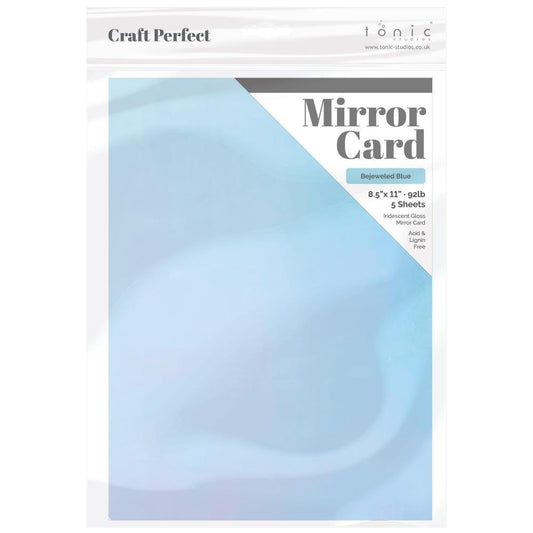 Craft Perfect By Tonic Studios - MIRROR Card - Bejewelled Blue (5/sheets) - The Crafty Kiwi