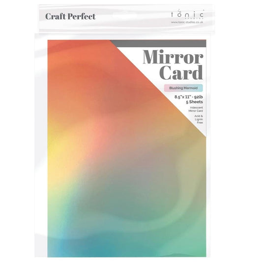 Craft Perfect By Tonic Studios - MIRROR Card - Blushing Mermaid (5/sheets) - The Crafty Kiwi