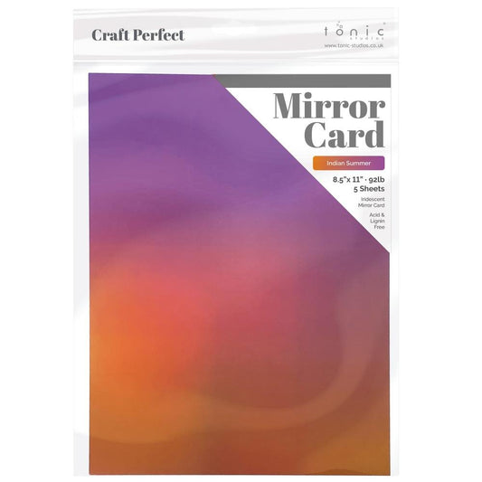Craft Perfect By Tonic Studios - MIRROR Card - Indian Summer (5/sheets) - The Crafty Kiwi