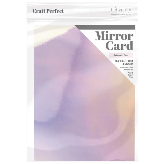 Craft Perfect By Tonic Studios - MIRROR Card - Prismatic Pink (5/sheets) - The Crafty Kiwi