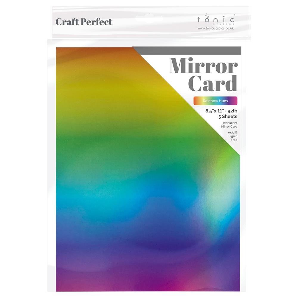 Craft Perfect By Tonic Studios - MIRROR Card - Rainbow Hues (5/sheets) - The Crafty Kiwi