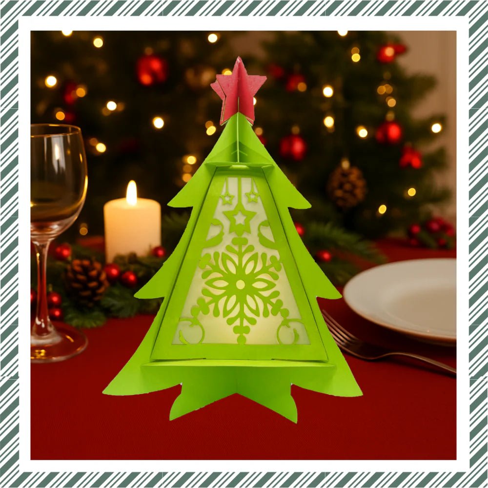 CrafTreat - DIY Paper Lantern - Christmas Tree - The Crafty Kiwi