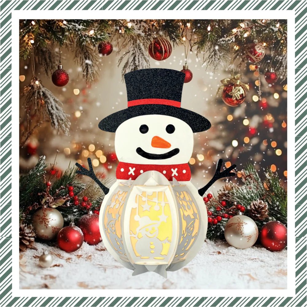 CrafTreat - DIY Paper Lantern - Snowman - The Crafty Kiwi