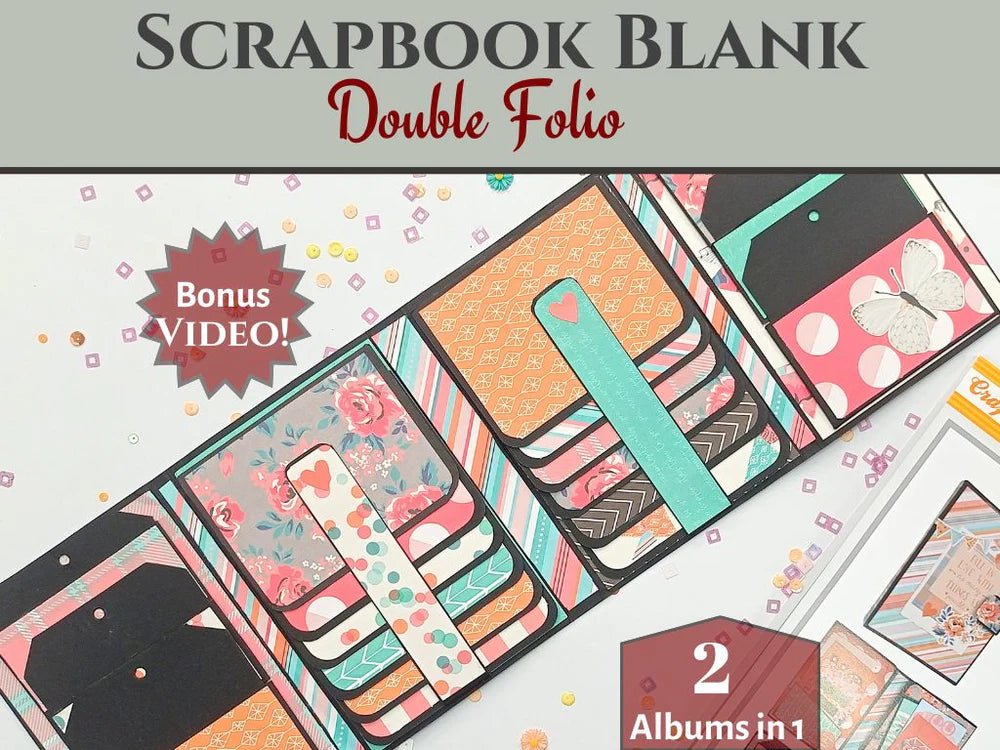 CrafTreat - Double Folio Blanks - 2 albums, 1 black, 1 kraft - The Crafty Kiwi