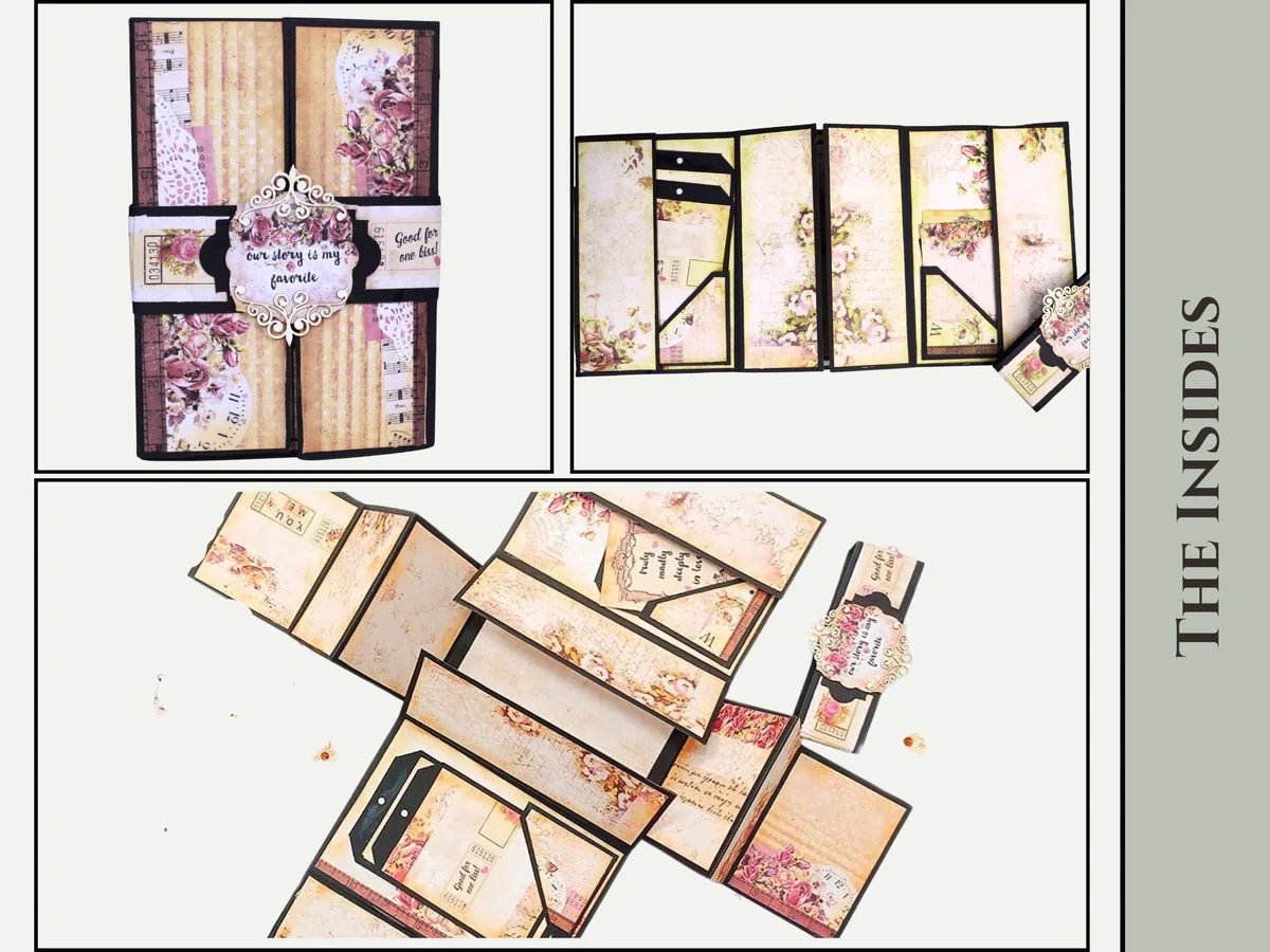 CrafTreat - FlipFlap Gatefold Folio Album Blanks - 2 albums, 1 black, 1 kraft - The Crafty Kiwi