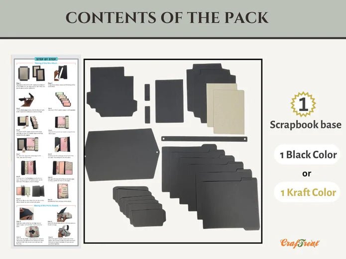 CrafTreat - Picnic Basket Mini Album Blank - KRAFT (1/pack) - The Crafty Kiwi